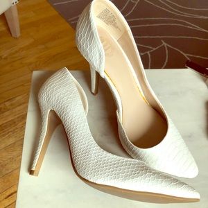 Juicy Couture White Alligator Heels